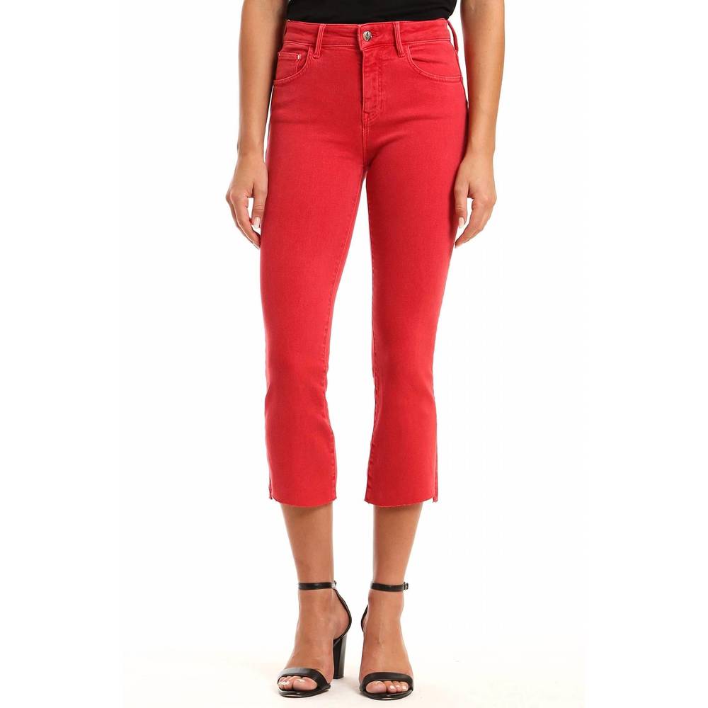 NEW MAVI anika crop flare jeans in brick